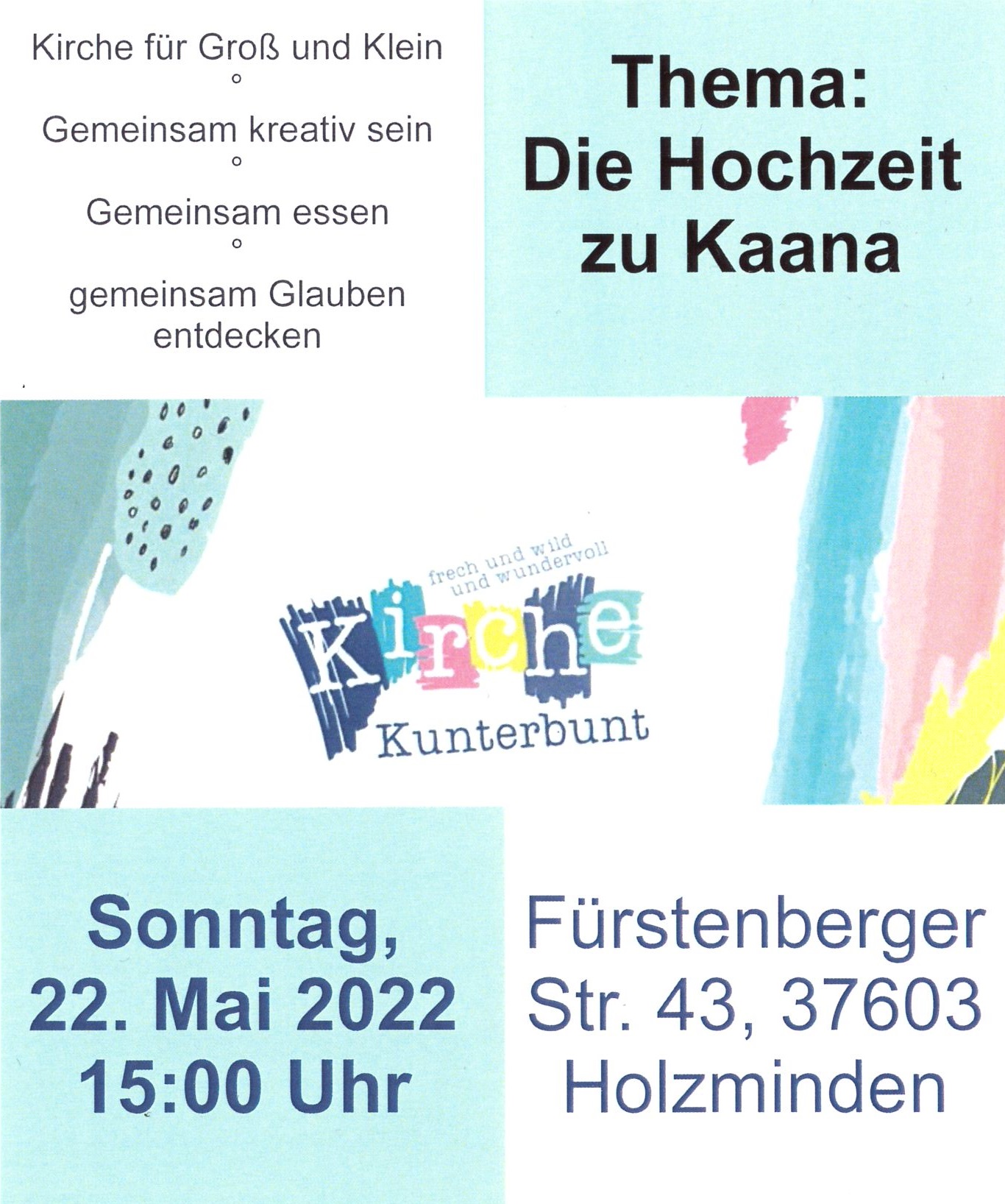 Flyer Kirche Kunterbunt